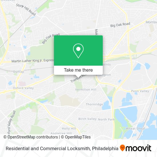 Residential and Commercial Locksmith map