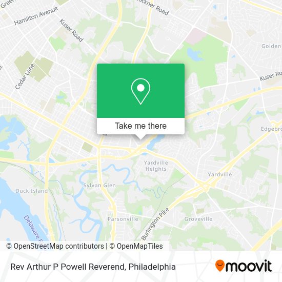 Mapa de Rev Arthur P Powell Reverend