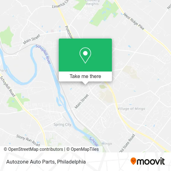 Mapa de Autozone Auto Parts