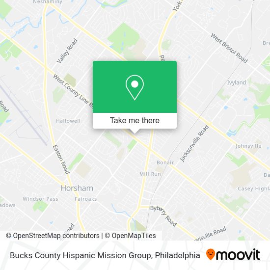 Mapa de Bucks County Hispanic Mission Group