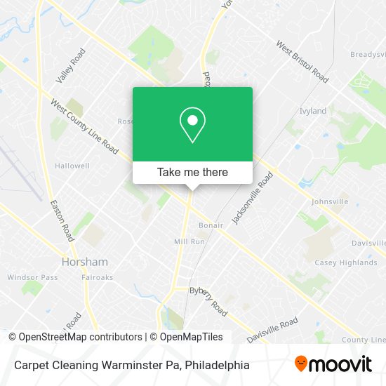 Mapa de Carpet Cleaning Warminster Pa