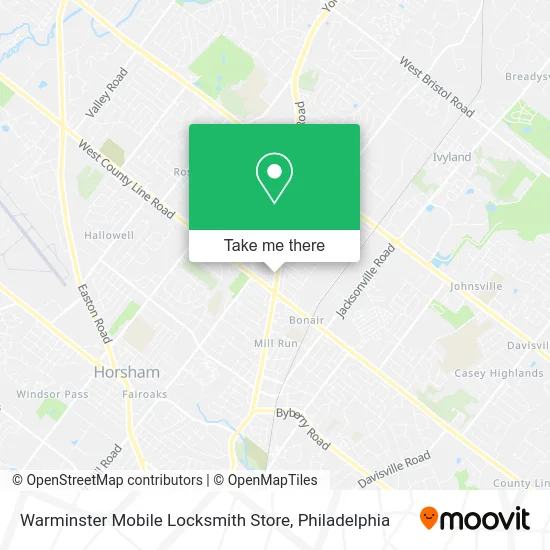 Warminster Mobile Locksmith Store map