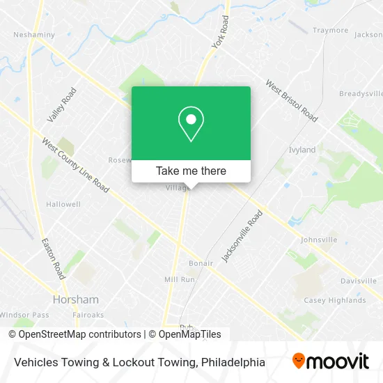 Vehicles Towing & Lockout Towing map