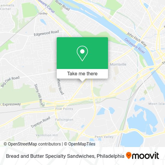 Bread and Butter Specialty Sandwiches map