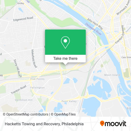 Hacketts Towing and Recovery map