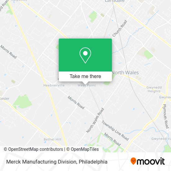 Mapa de Merck Manufacturing Division