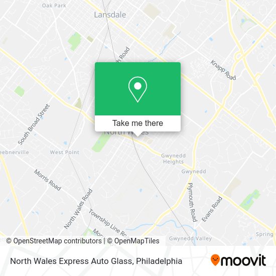 North Wales Express Auto Glass map