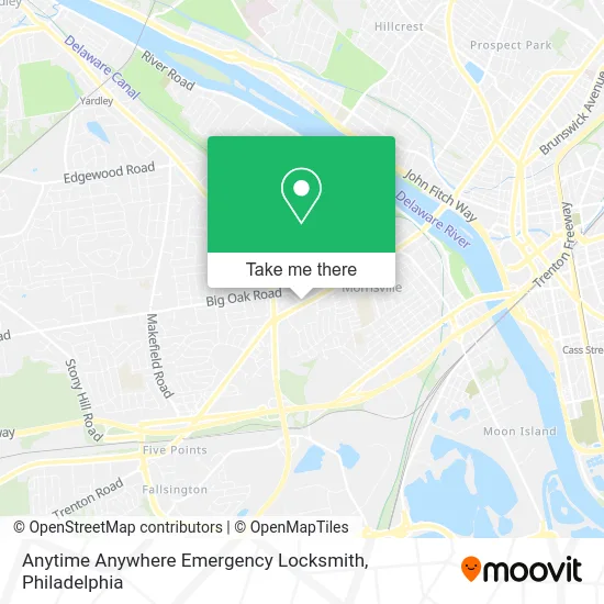 Anytime Anywhere Emergency Locksmith map