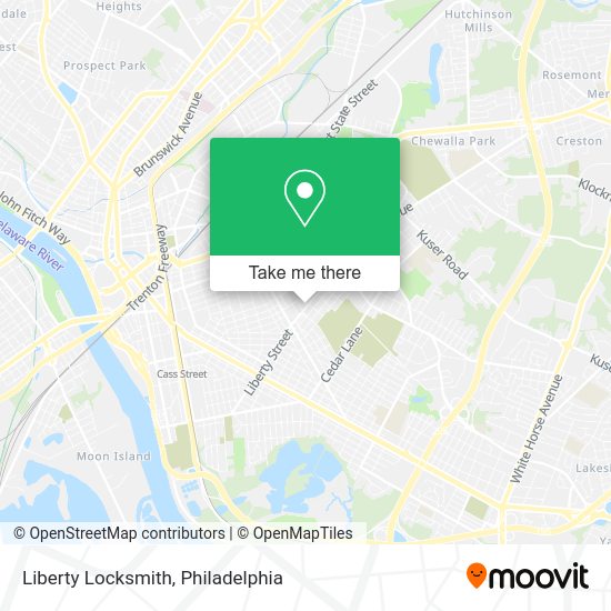 Mapa de Liberty Locksmith