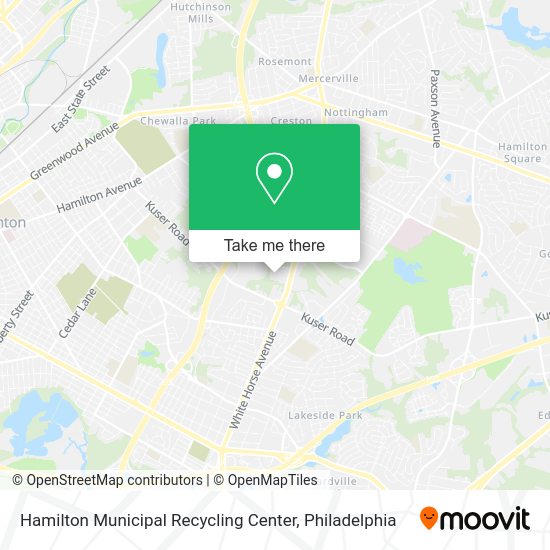 Hamilton Municipal Recycling Center map