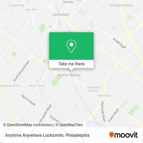 Anytime Anywhere Locksmith map