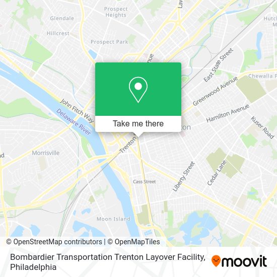 Bombardier Transportation Trenton Layover Facility map