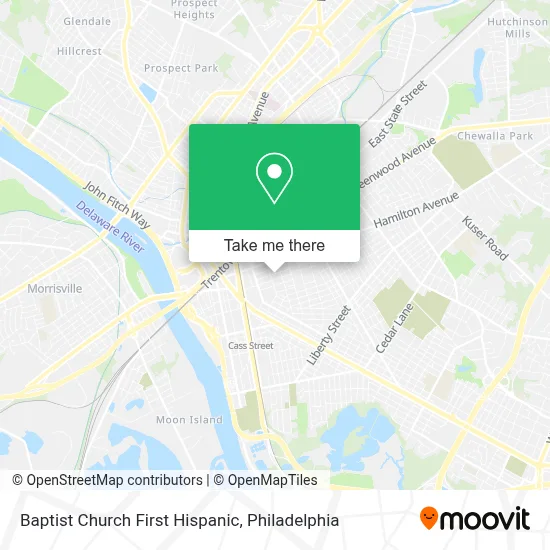 Baptist Church First Hispanic map