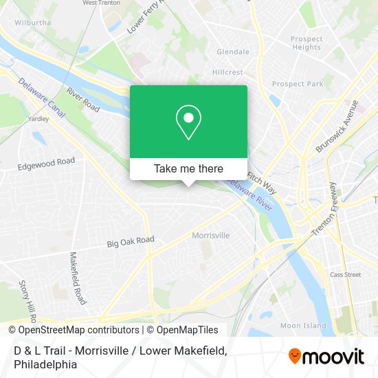 Mapa de D & L Trail - Morrisville / Lower Makefield