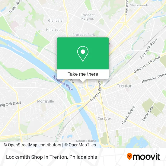 Locksmith Shop In Trenton map