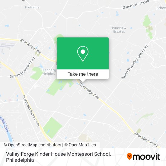 Valley Forge Kinder House Montessori School map