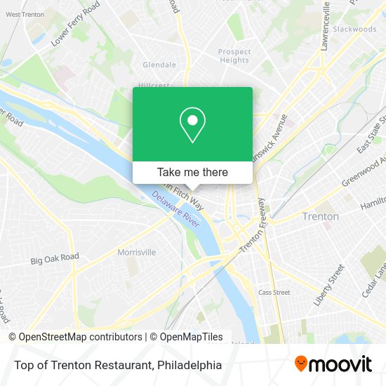 Mapa de Top of Trenton Restaurant