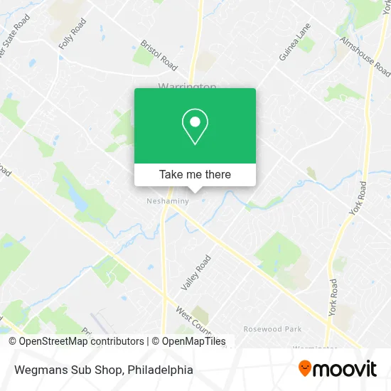 Wegmans Sub Shop map