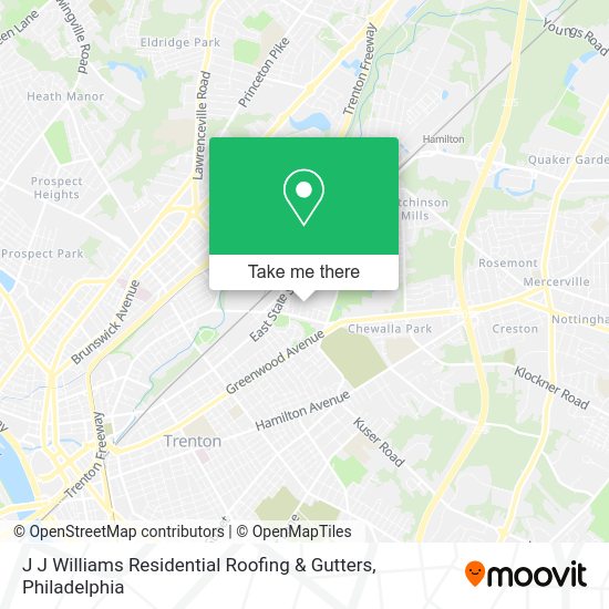 J J Williams Residential Roofing & Gutters map