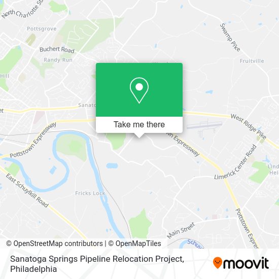 Sanatoga Springs Pipeline Relocation Project map