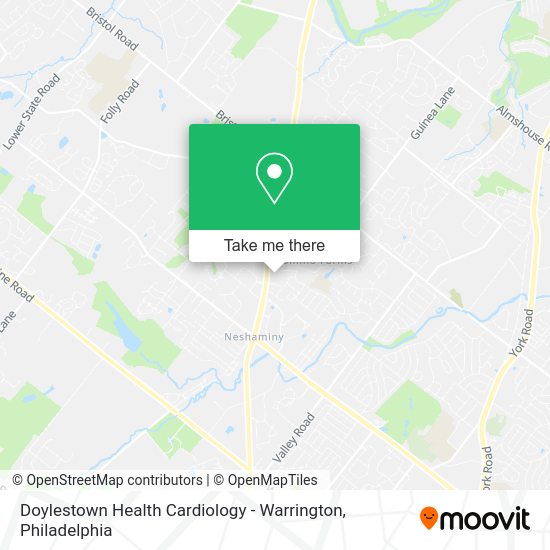 Doylestown Health Cardiology - Warrington map
