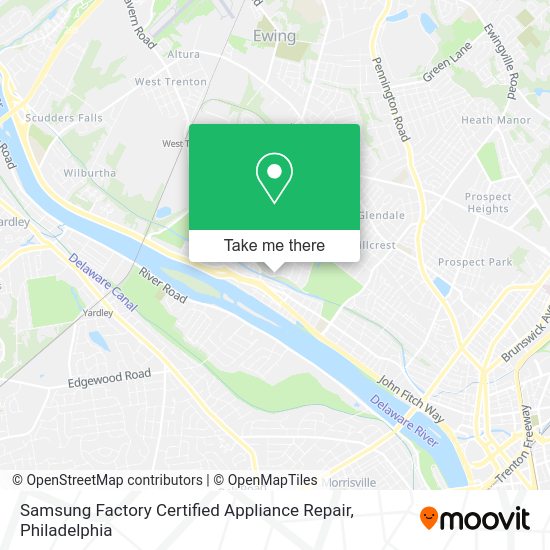 Mapa de Samsung Factory Certified Appliance Repair
