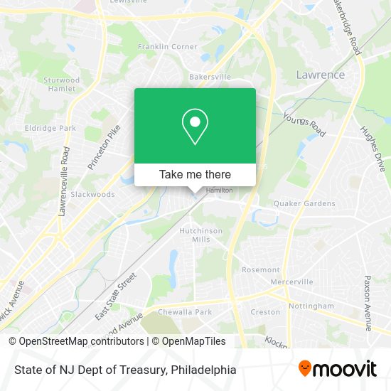 State of NJ Dept of Treasury map