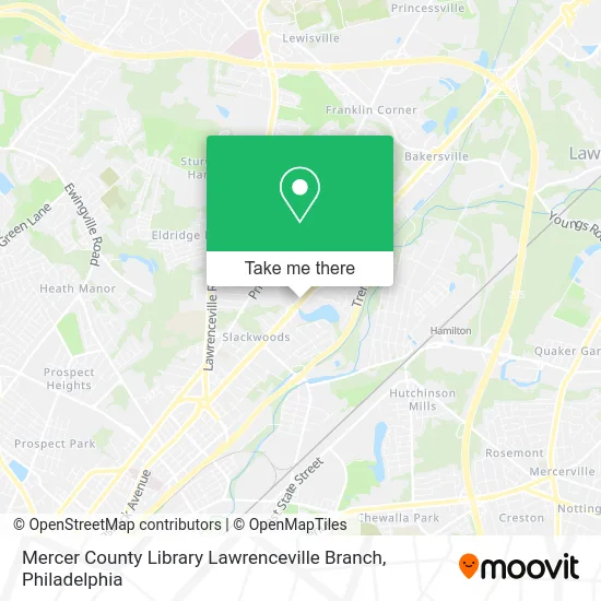 Mercer County Library Lawrenceville Branch map