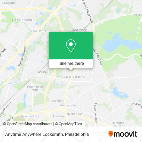 Mapa de Anytime Anywhere Locksmith