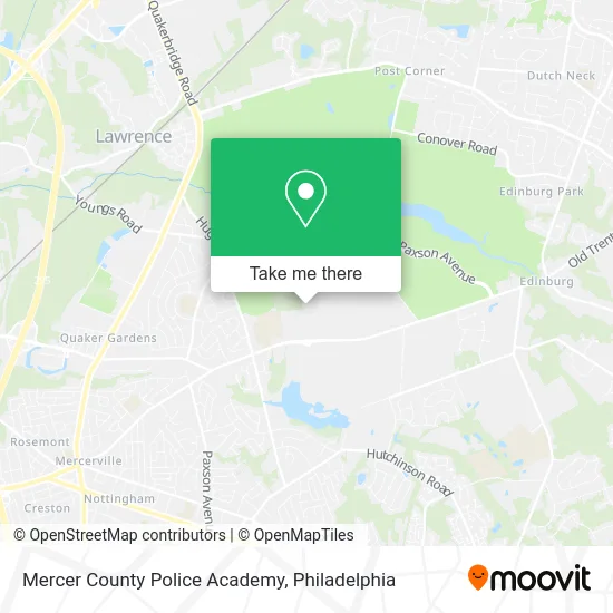 Mercer County Police Academy map