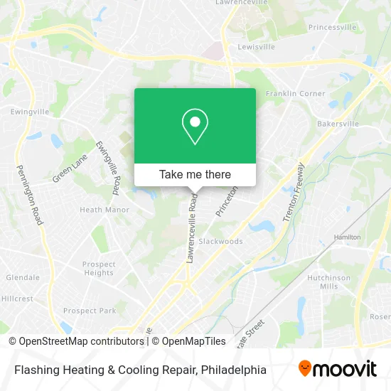 Flashing Heating & Cooling Repair map