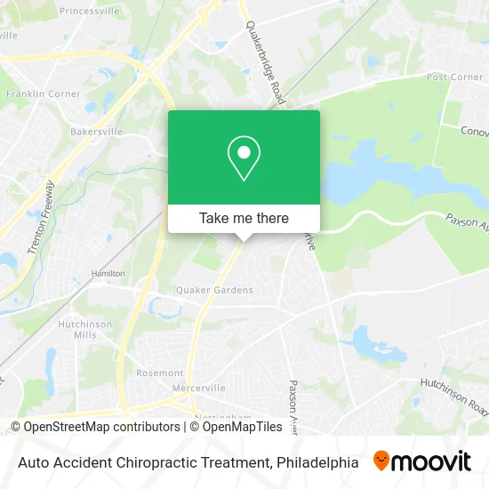 Auto Accident Chiropractic Treatment map