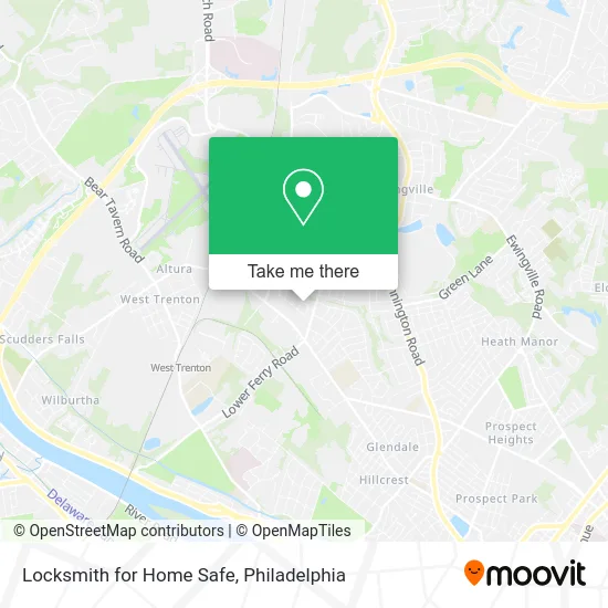 Locksmith for Home Safe map
