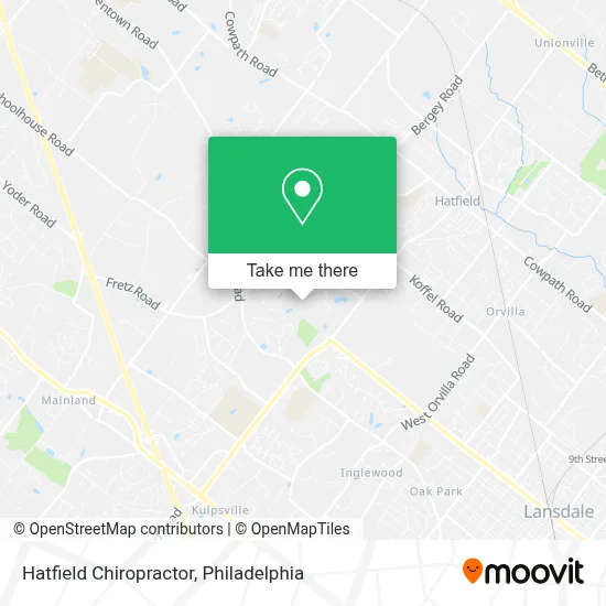 Hatfield Chiropractor map
