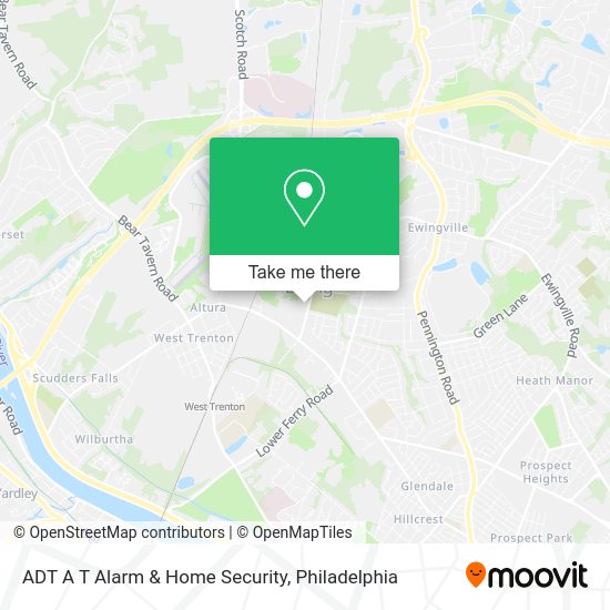 Mapa de ADT A T Alarm & Home Security