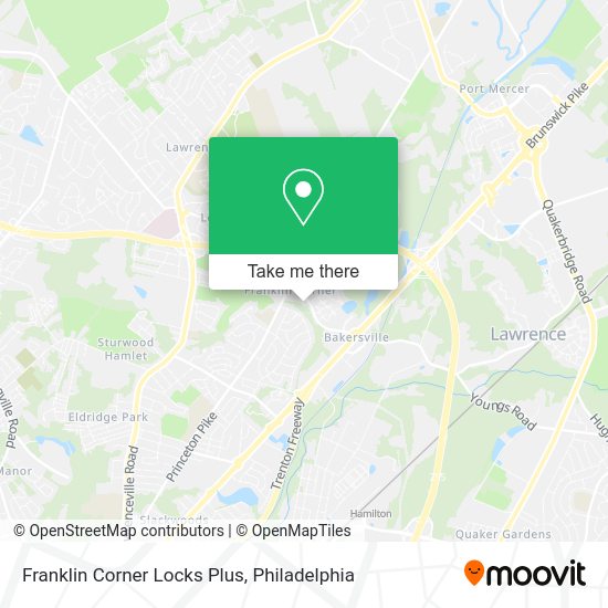 Franklin Corner Locks Plus map