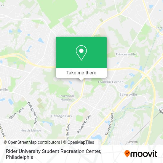 Mapa de Rider University Student Recreation Center