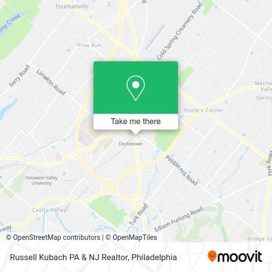 Russell Kubach PA & NJ Realtor map