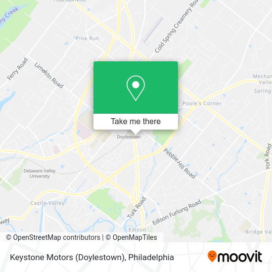 ¿Cómo llegar a Keystone Motors (Doylestown) en autobús o tren?
