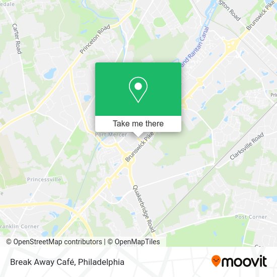Break Away Café map