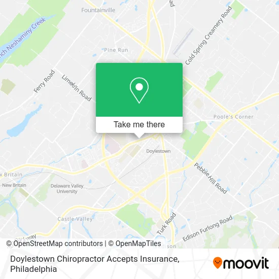Doylestown Chiropractor Accepts Insurance map