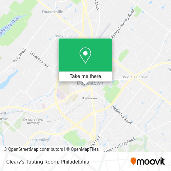 Cleary's Tasting Room map