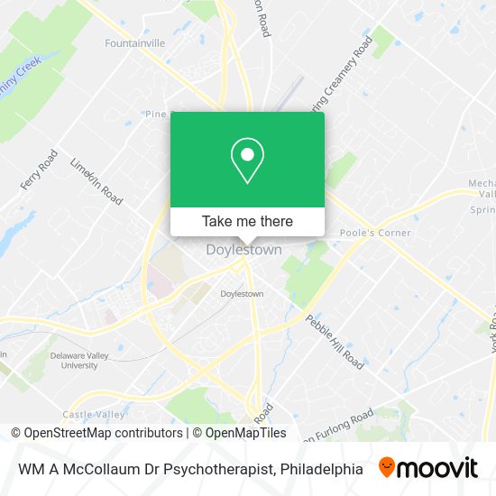 WM A McCollaum Dr Psychotherapist map
