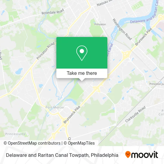 Delaware and Raritan Canal Towpath map