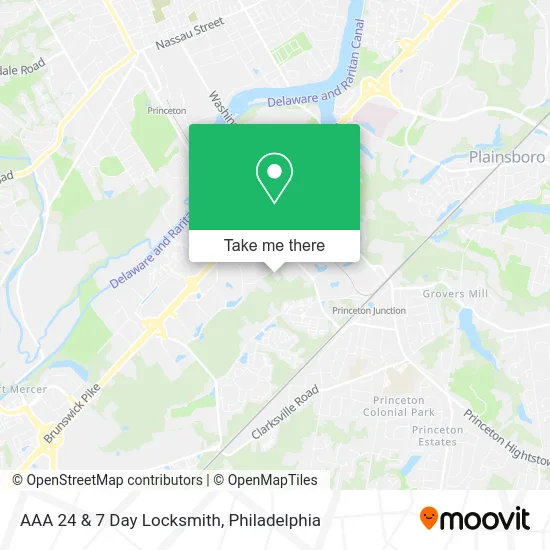AAA 24 & 7 Day Locksmith map