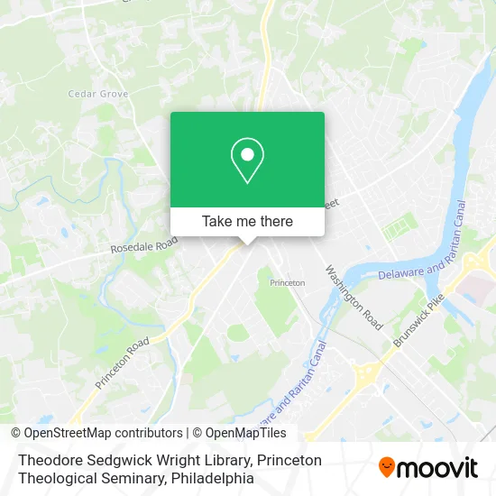 Mapa de Theodore Sedgwick Wright Library, Princeton Theological Seminary