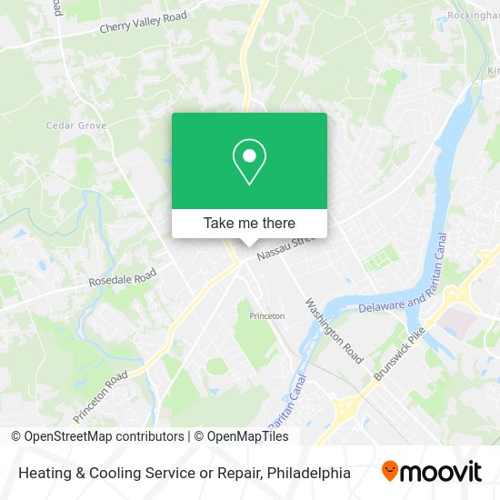 Heating & Cooling Service or Repair map