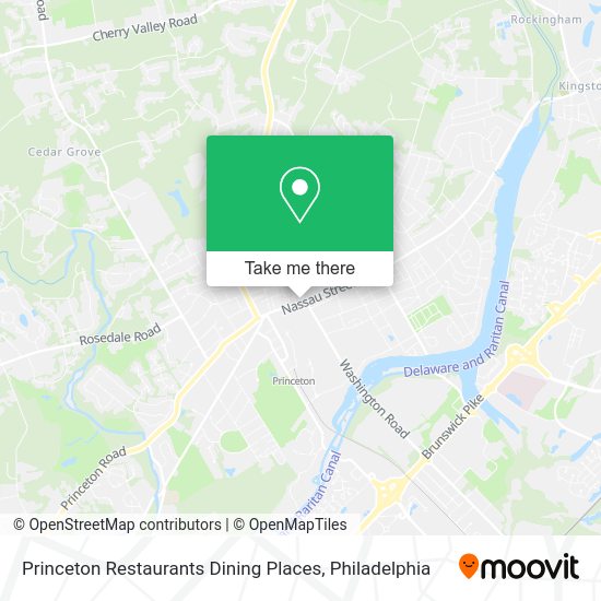 Mapa de Princeton Restaurants Dining Places