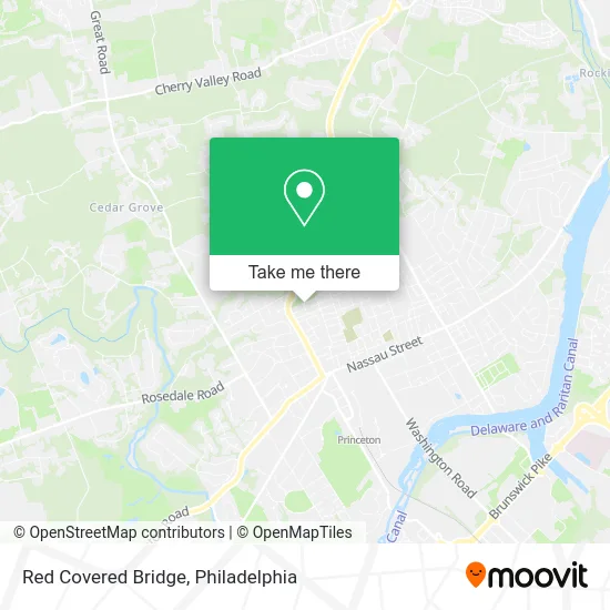 Red Covered Bridge map