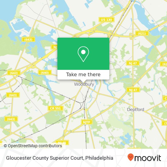 Mapa de Gloucester County Superior Court